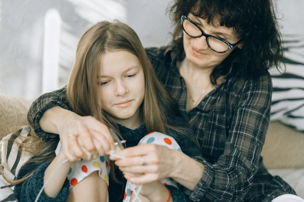 Activity with mother and daughter to  reduce sandwich generation stress