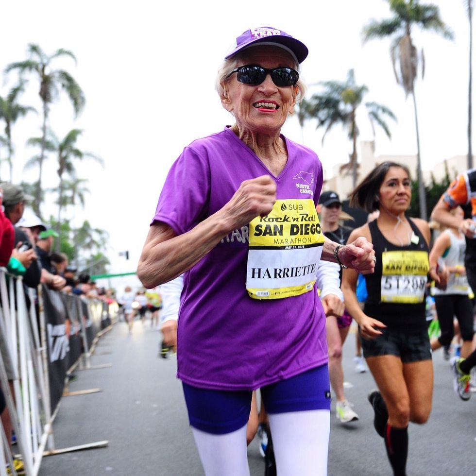 Harriette used mobility training to get complete the marathon.