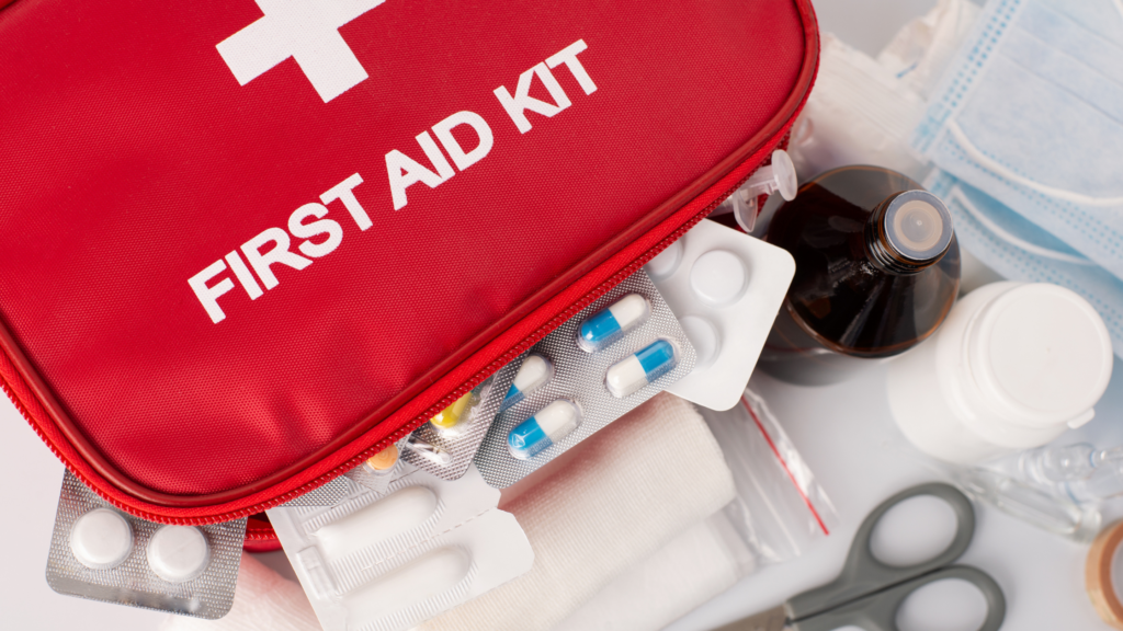 first aid kit for home use - check expiry dates